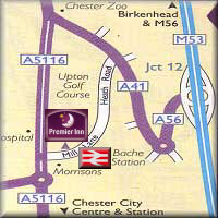 Directions to Premier Inn Chester Central North